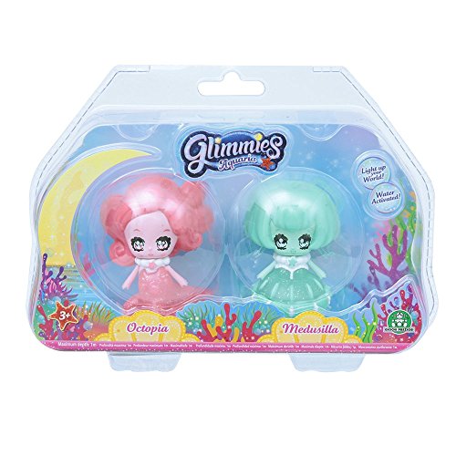 Glimmies GLA013 2 Aquaria 6 Cm - Modèles Octopia Et Medusilla