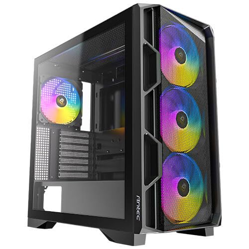 Antec AX1000 ARGB, 750W 80+ Bronze PSU Dahil, 4x120mm ARGB Fan, Mesh Ön Panel, Temperli Cam, 360mm Radyatör Desteği, Mid-Tower ATX Oyun Kasası, Siyah