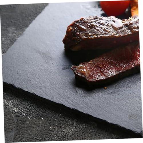 Plato de sushi de piedra natural SUPVOX 30x10cm Negro miniatura 7