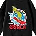 Bioworld The Grinch Snowboarding Youth Black Crew Neck Long Sleeve Tee-Medium