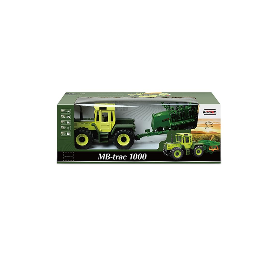 Tractor RC a escala 1:24, sistema de 2,4 GHz con 10 frecuencias