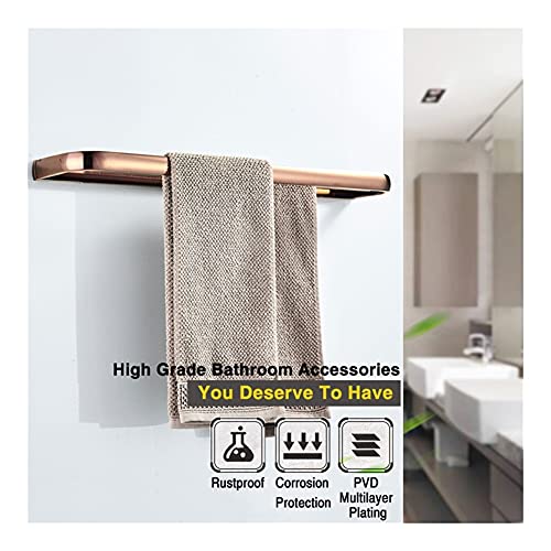 Porte-serviettes salle de bain mural bronze antique double barre 57 cm - 6
