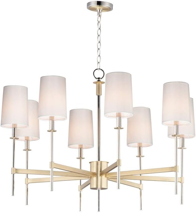 Maxim Uptown - Eight Light Chandelier -Traditional Installation