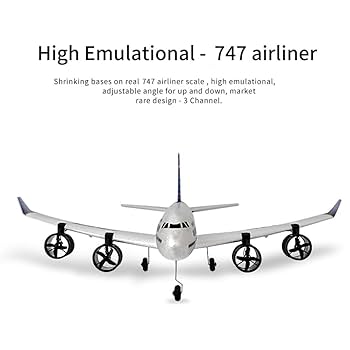 XMFLFH 3CH 747 Fixed-Wing RC Airbus 2.4G Radio EPP Remote