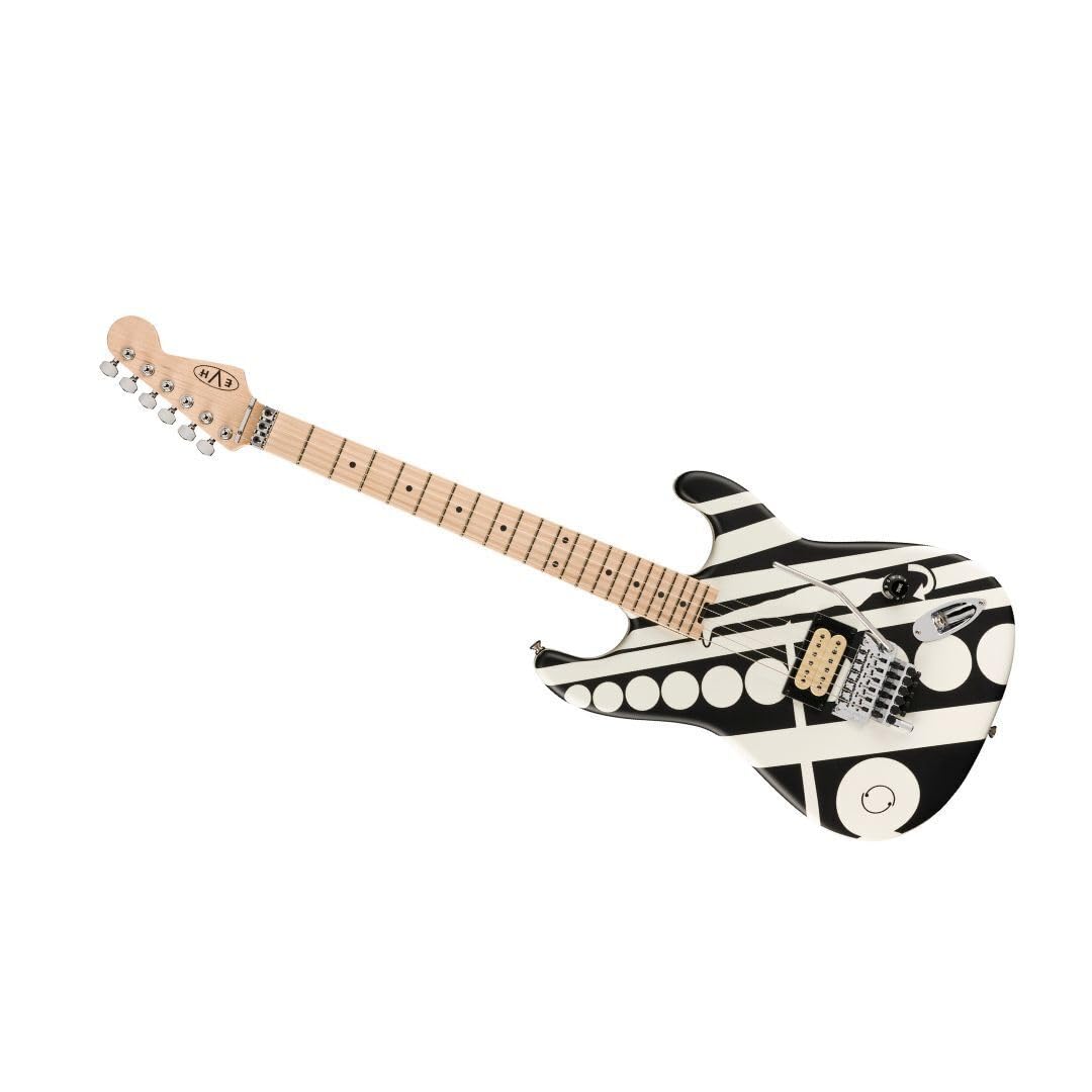 Amazon.com: EVH Striped Series Circles Electric Guitar - Crop