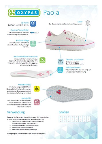 Oxypas Fashion, werkschoen Paola, antistatische (ESD) leren sneaker voor dames - Image 7