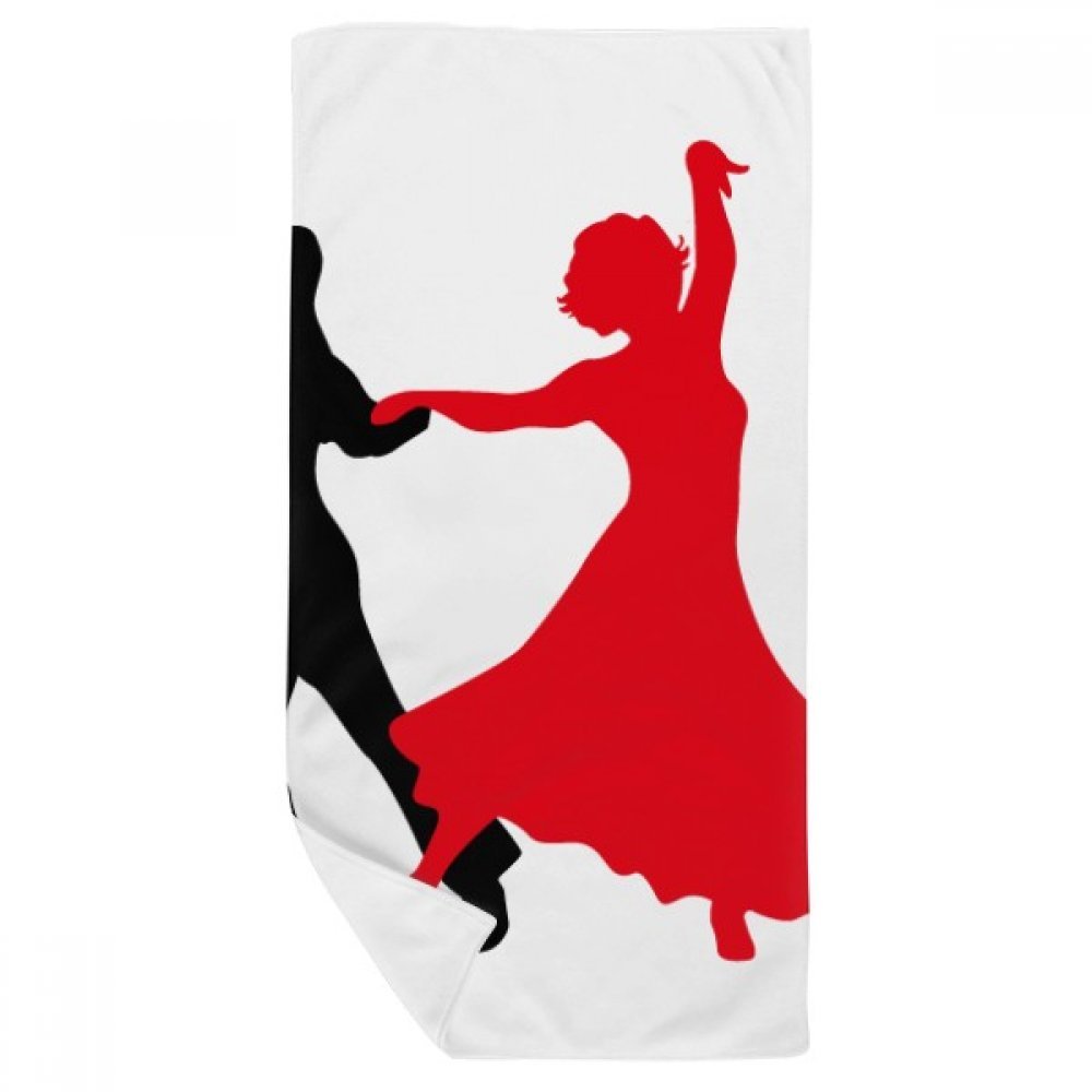 Serviette de Bain Danse Sociale Gant de Toilette Doux Multicolore 35x70cm pour Sport