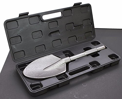 nitipezzo Strong Steel Extra Thick Spade Head Easily Resharpened 1-1/8" Hex Clay Spade Scoop Shovel Head Attachment Spade Bit for Jack Hammers Strength and Durability