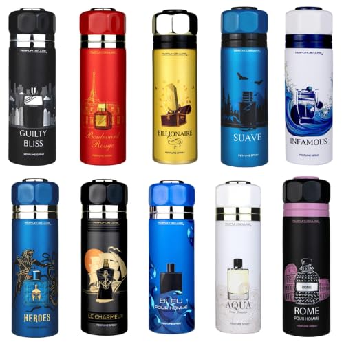 Colonia para hombres, juego de muestras de fragancias de diseñador de alta gama, perfume en aerosol para hombres (paquete de 6 aerosoles de muestra