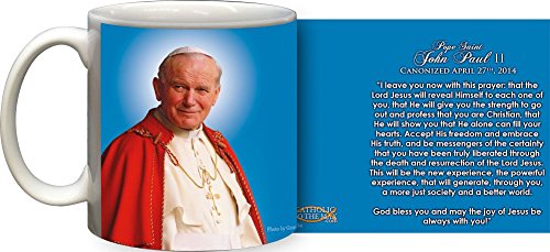 Pope John Paul II Sainthood Official Portrait Quote Mug