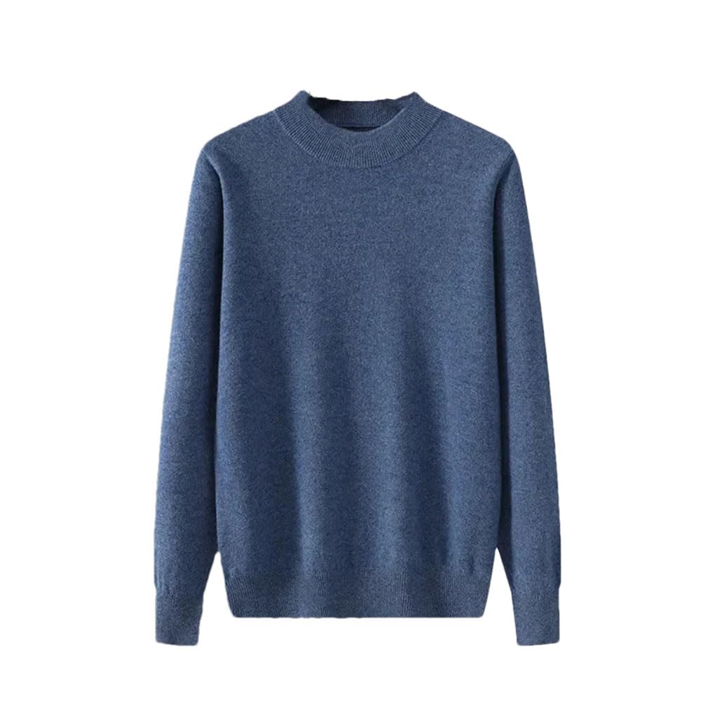 Męski sweter z długim rękawem półwysoki kołnierz sweter slim fit casual top