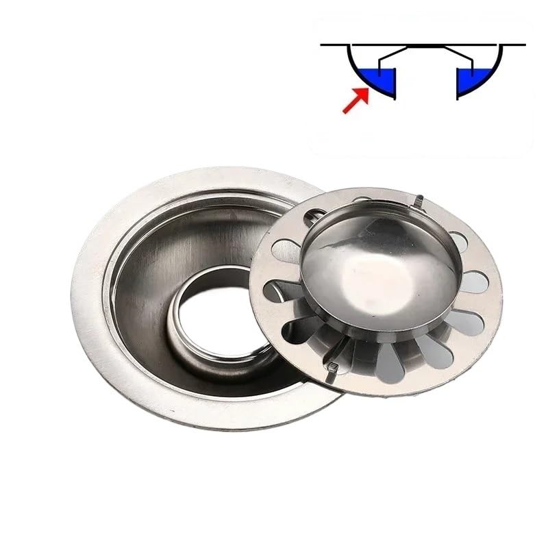 Rejilla Desague Ducha Desagües de Piso Colador de Drenaje de Acero Inoxidable Cubierta de desagüe de Ducha de bañera Desagües de Piso Accesorios de baño Desague Ducha(B-12CM 1PCS)