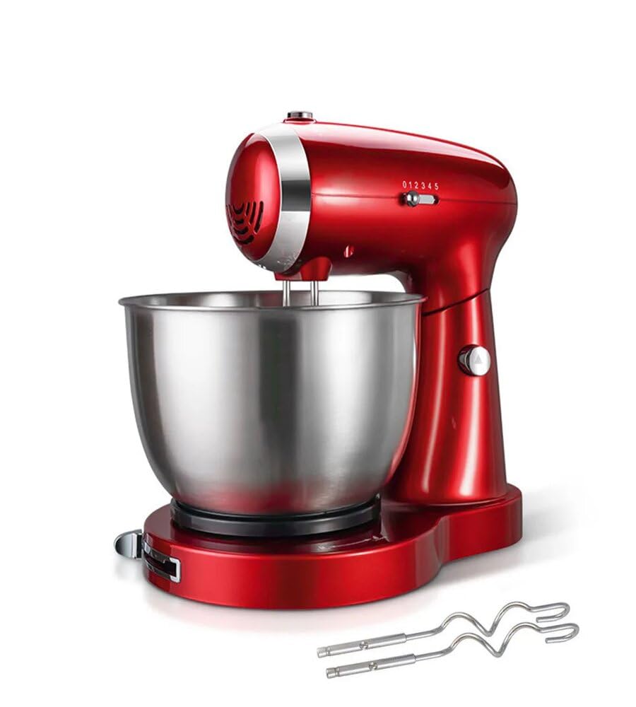 800W Stand Mixer - 5-Speed Electric Cake Mixer with 3.5L Stainless Steel Bowl, 2 Dough Hooks & Beaters - Powerful Kitchen Machine for Baking Bread, Cookies & Arabic Desserts