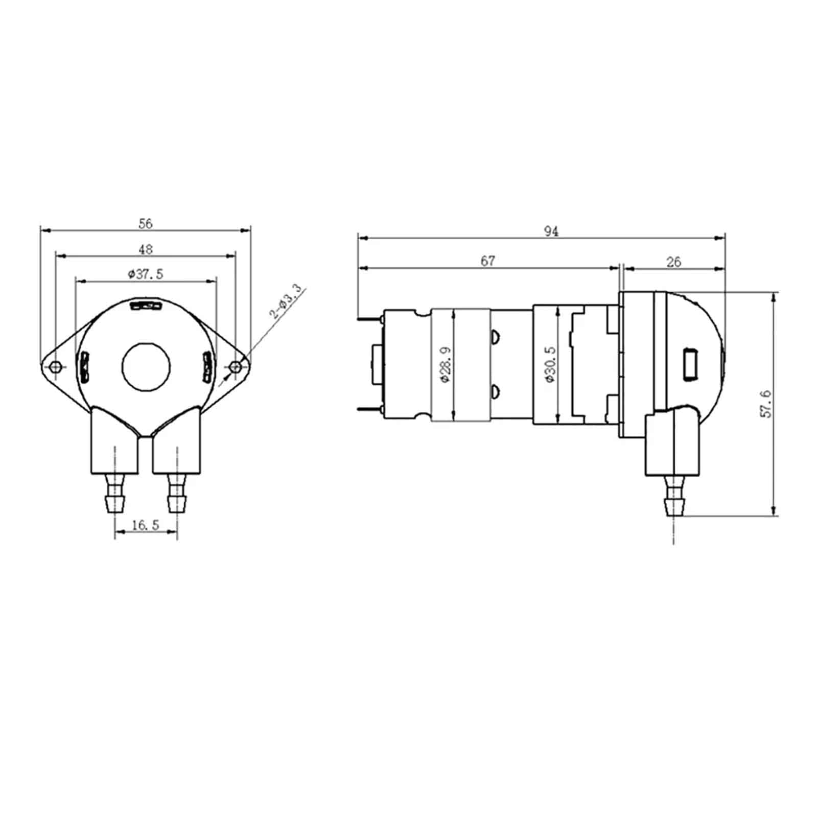 iDili Small Flow Micro Peristaltic Pump Laboratory Small Water Pump Silent Household DC High-Precision Pump + Adjustable Power Supply