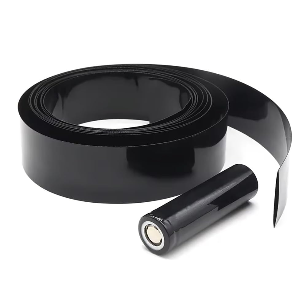 3 metry czarnej rurki termokurczliwej z PVC do 18650 LiPo - regulowana owijka izolacyjna do ochrony pakietu litowego 1 szt.(135mm Width)
