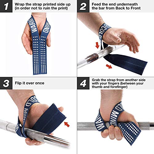 Image of WARM BODY COLD MIND V1 Lifting Wrist Straps for Olympic Weightlifting - Rated at 660 lb - Hand Wraps for Powerlifting, Weight Lifting, Bodybuilding Functional /Cross Training, Deadlift Gym Bar, Cotton