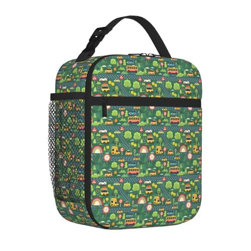 Anceky CarRoadTree - Fiambrera para carretera, color verde, para mujer y hombre, con aislamiento térmico, para el trabajo, la oficina, picnic y viajes