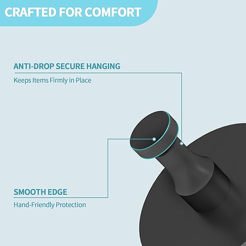 Miniatura 5 de Ganchos adhesivos para paredes, sin daños, 4 unidades, ganchos de aluminio resistentes para toallas adhesivas fuertes para baños para ducha interior