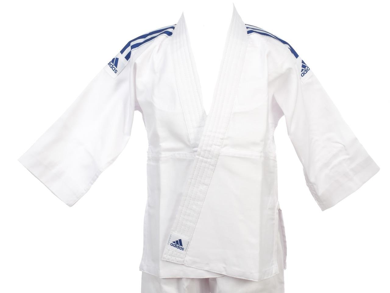 Adidas Kimono ADIJ180, pantalon élastique, sans ceinture - Blanc - Weiß, 90/100