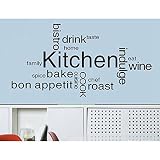 ColorfulHall 23.6" X 47.2" Wall Decals Decor Murals Kitchen Quote Wall Saying Lettering Words Vinyl