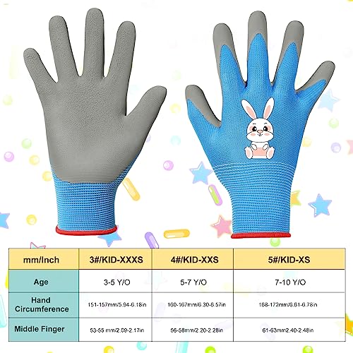 OSDUE 3 works of Gardening Gloves, Kids Safety Work Gloves - Image 2