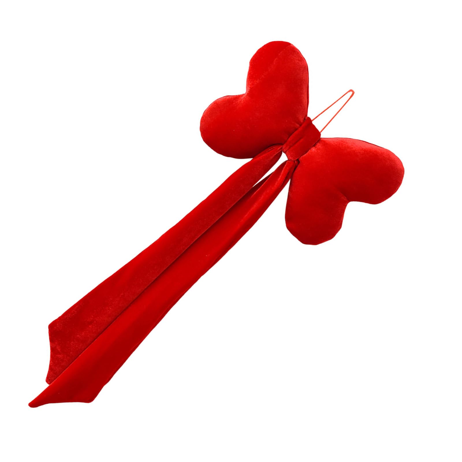 Sentimental Red Heart Bowknot Accessory Expressing Valentine ' s Celebration Holiday Parties Decoration