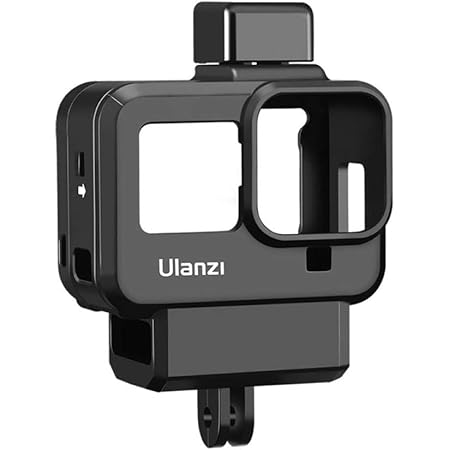 Amazon Glider Gopro用 Hero8 Black対応 アクセサリー 望遠レンズ アルミ製フレーム付き Uvカットレンズ付き セット ズームレンズ Gopro 用 アクセサリー ゴープロ用 保護フレーム バックドア開閉 レンズ マイク ライト装着可能 3方向マウント 保護ケージ 52mmuv