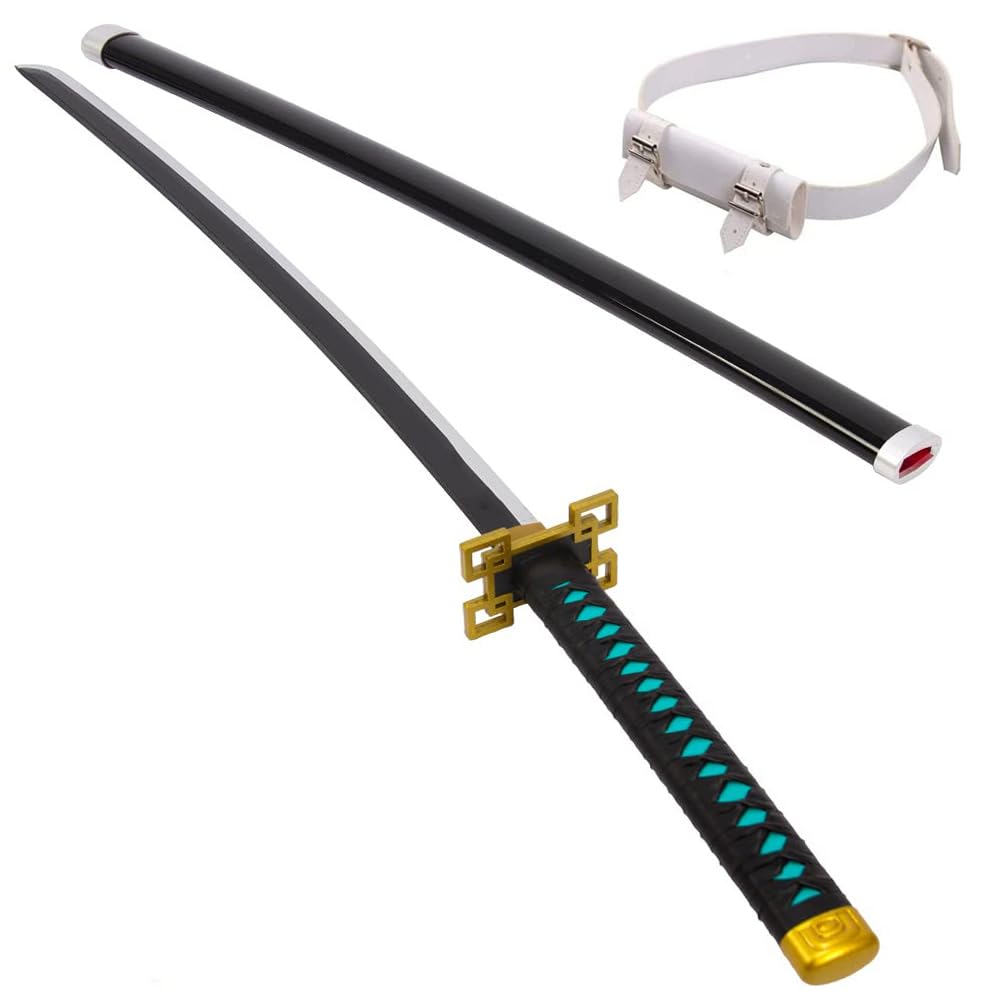 スキラッテ【模造刀】鬼滅の刃　炭治郎　日輪刀 コスプレ　鬼切刀 竈門 炭治郎（かまど たんじろう 鬼滅の刃 ベルト付き コスプレ