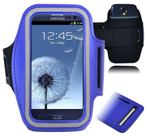 Bastex Runners Armband Case for Samsung Galaxy S3 i9300 i747, S4 i9500 - All Blue