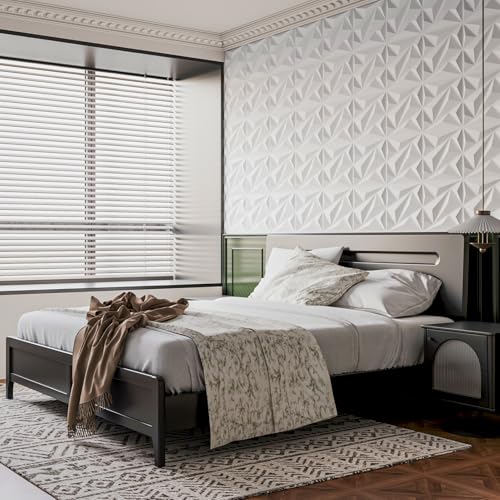 Image of Art3dwallpanels 50 Pack 3D Wall Panels Diamond, White, 12''x12''