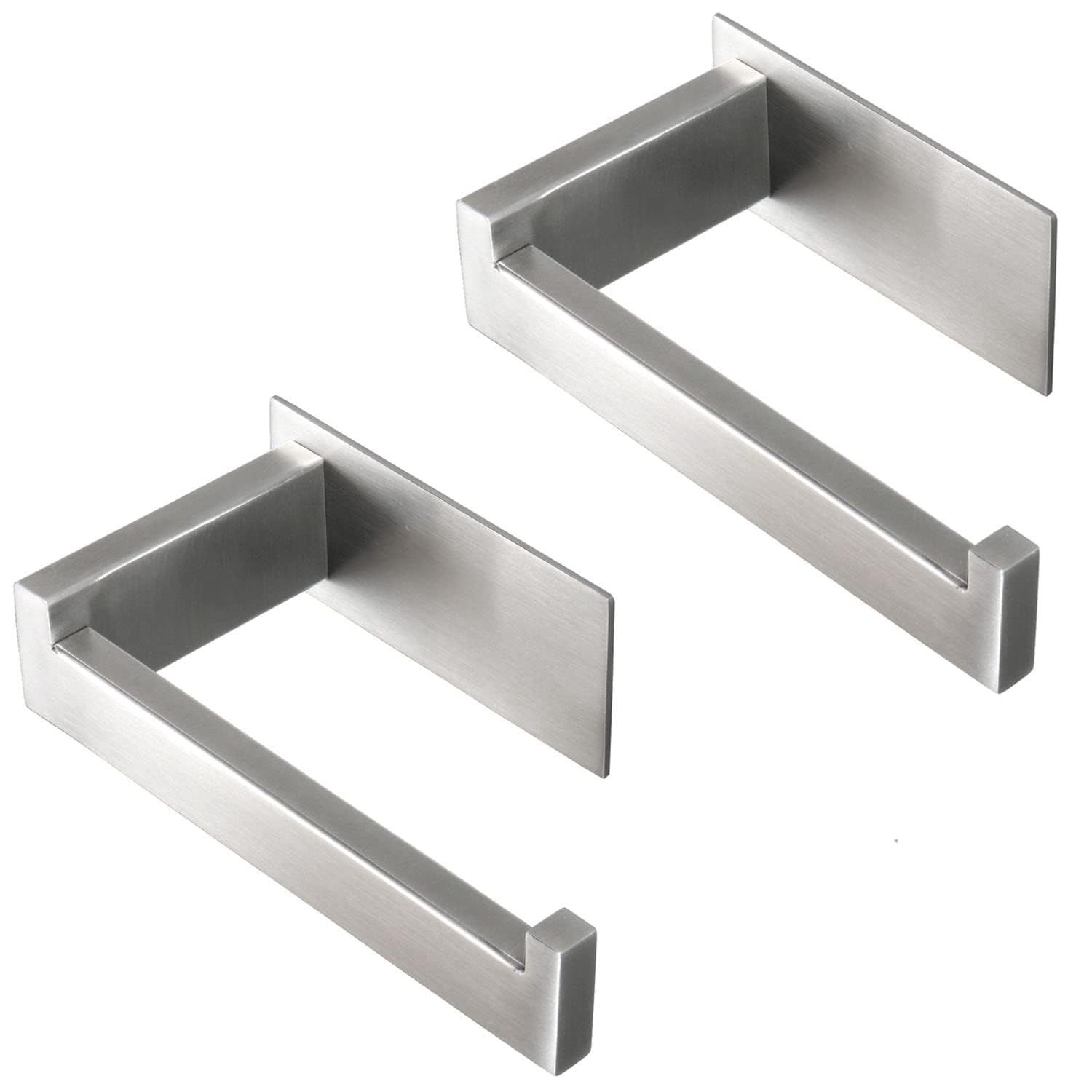 Toilet Paper Holder, Self Adhesive Tissue Holder Stainless Steel Rustproof Paper Roll Holder, No Drilling Easy to Install, Toilet Paper Rack Suitable for Office, Bathroom (Brushed Nickel) — Amazon image 12