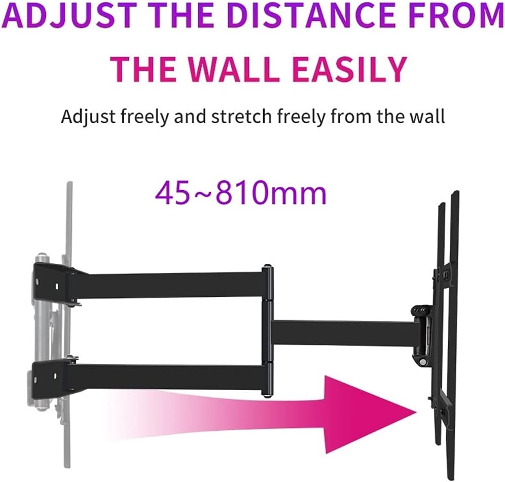 Universal Full Tv Motion 37"-65" LCD Wall Mount Bracket 32.5kg 600x400 Flat Screen Height Adjustable Stand