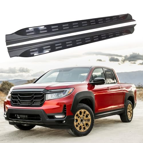 Marchepieds latéraux pour Honda Ridgeline 2017-2024 Lot de 2 Nerf Bars noirs avec supports