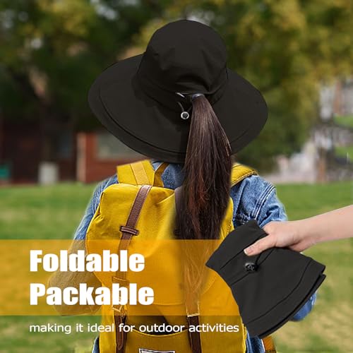 Sombrero de sol mujer con hoyo para coleta verano miniatura 6
