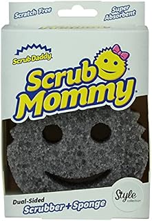 Scrub Daddy Scrub Mommy, Style Collection, Dual Sided Scrubbing Sponge, Alternative to Non Scratch Scourers, Cleaning Sponges for Washing Up, Dish Scrubber, as used by Mrs Hinch, Firm & Soft Design
