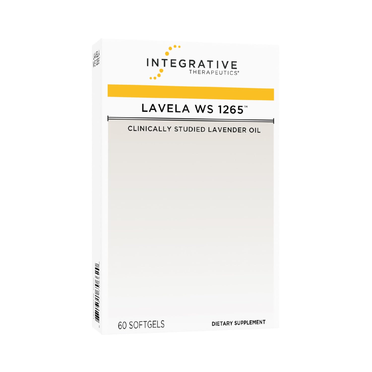Integrative Therapeutics Lavela WS 1265 - Lavender Essential Oil Supplement for Sleep & Stress Support* - Dairy-Free - 60 Softgels (60 Servings)