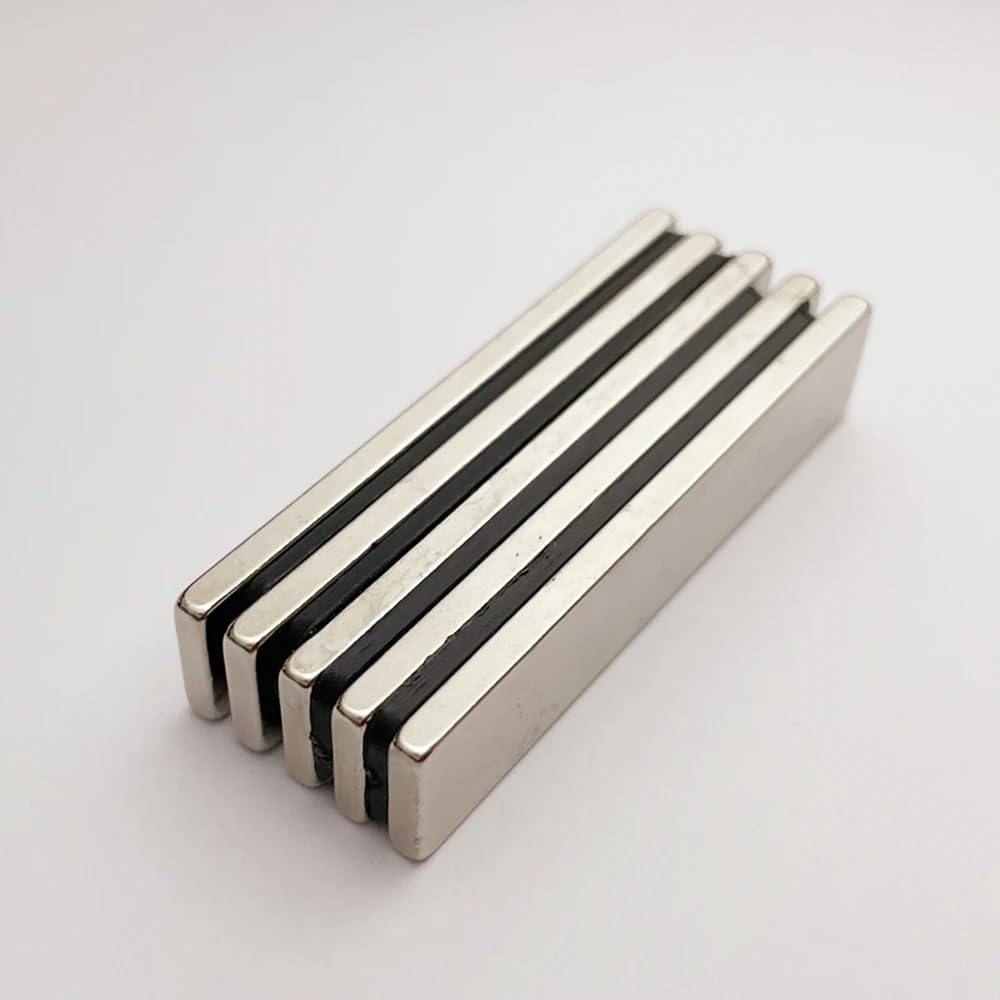 10 Uds imán de neodimio imán rectangular súper fuerte potente Imanes permanentes de tierras raras Imanes bloque magnético 50x10x2,5mm