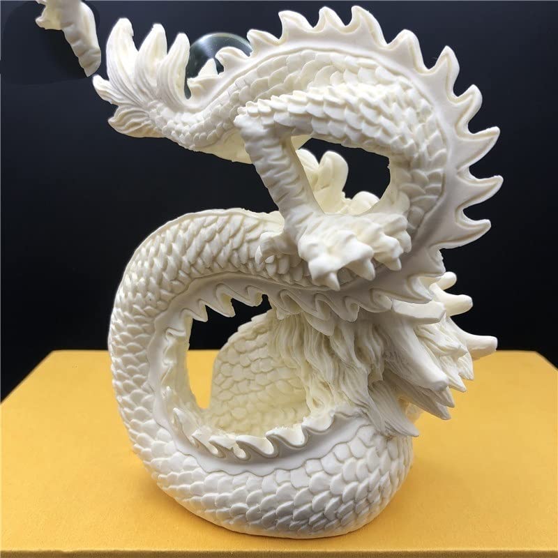 Amazon.co.jp: 龍 置物 5本爪 水晶玉持ち龍 昇運 開運 金運アップ 風水