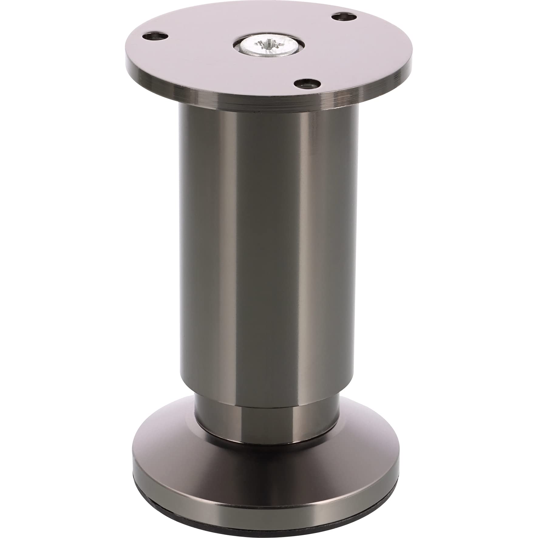 WAGNER Möbelbein DESIGN ST 0371 – höhenverstellbares Fußsystem, Ø 40 mm, Verstellbereich 100–115 mm, Titan-Optik Black