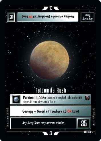 Decipher Star Trek CCG 1E MM Mirror Mirror FELDOMITE Rush 42U