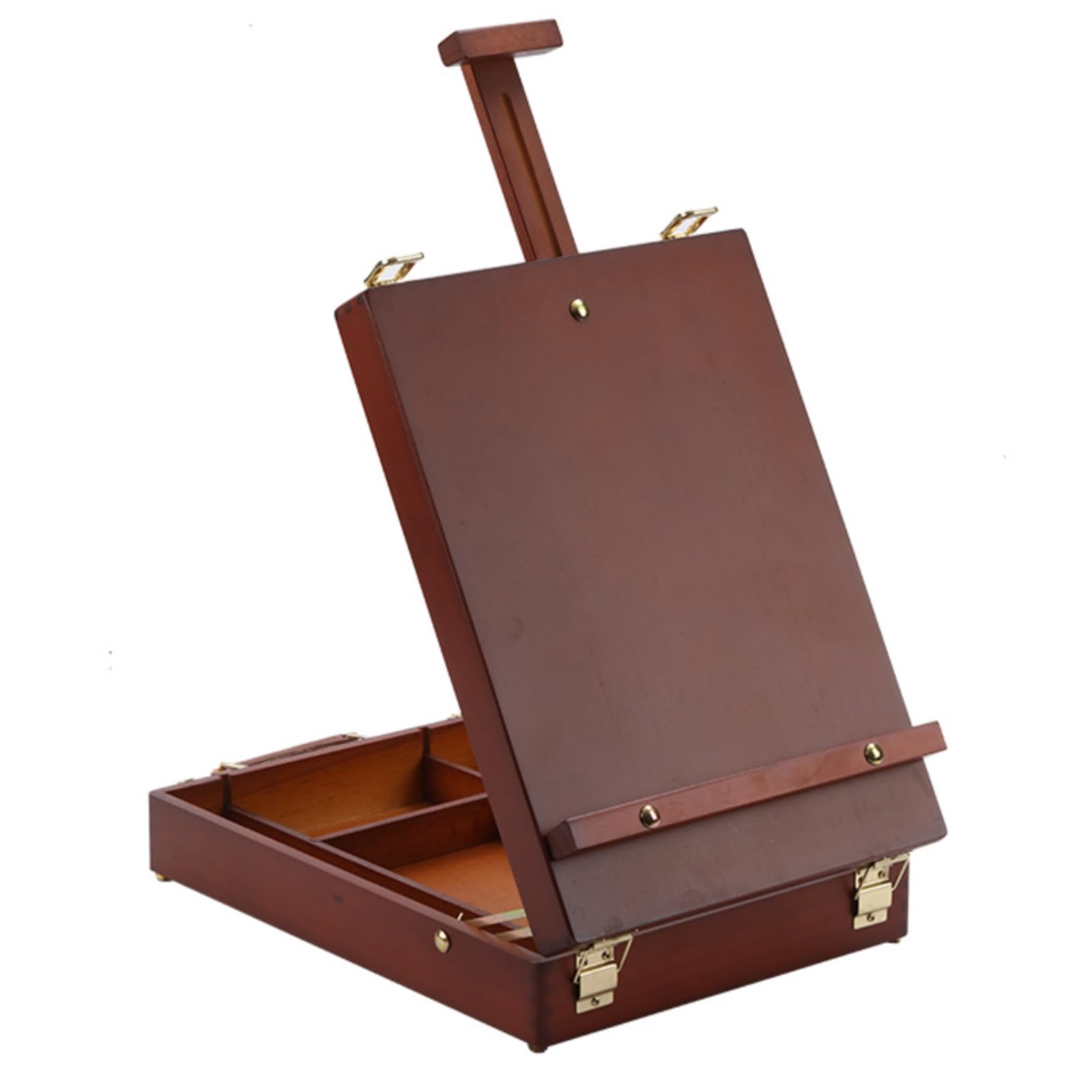 Boîte D'artiste En Bois Portable Boîte à Peinture Rectangulaire Mallette Peinture pour Peintres, Plein Air, style to 1