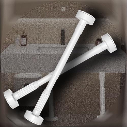 Supports télescopiques pour pieds de meuble d'évier en acier inoxydable blanc réglables 110-190 cm