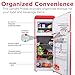 Frigidaire EFR756, 2 Door Apartment Size RETRO Refrigerator with Top Freezer, Chrome Handles, 7.5 cu ft