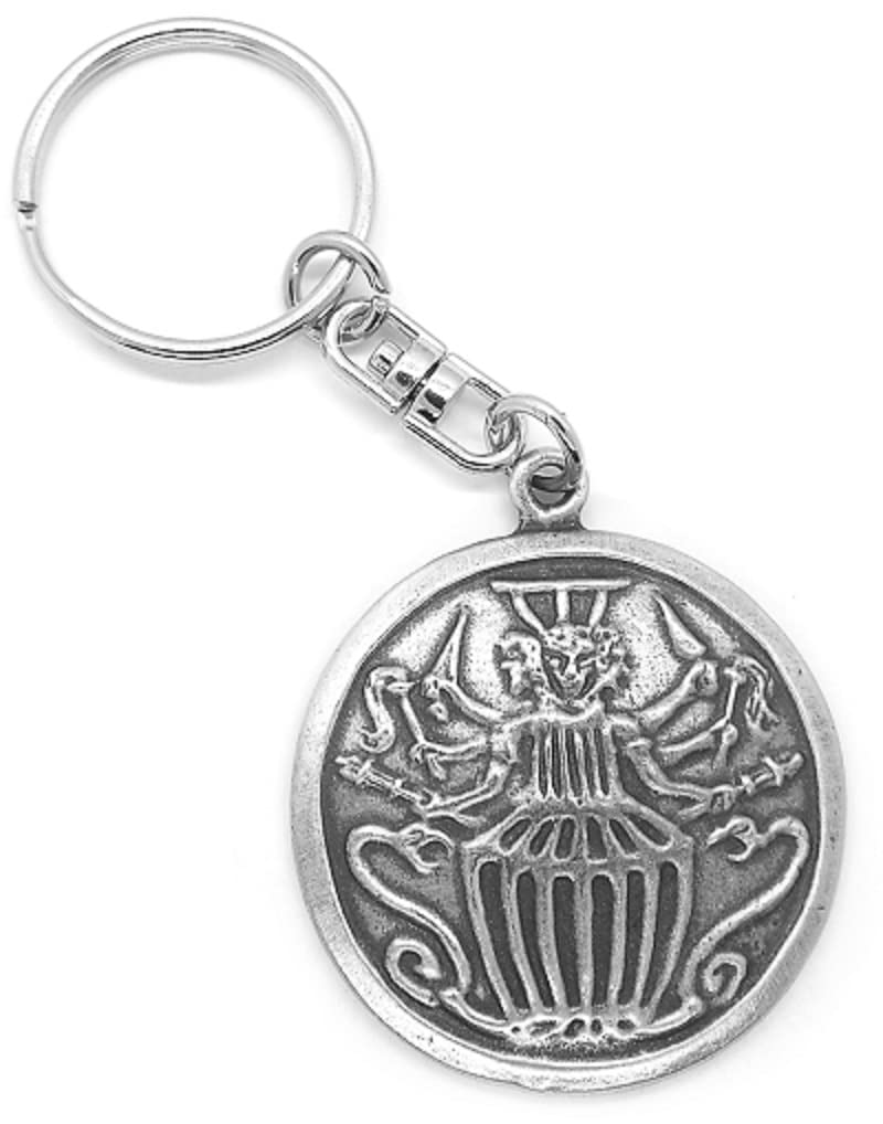 Pagan / Occult Keyrings Grey Hekate (Hecate) Pagan Greek Keyring (Dark Triple Goddess) Large