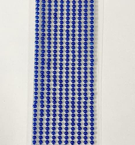 500 x Self Adhesive Pearls Gems 3mm Mini Flat Backed Round Pearls Beads Strips Embellishments White