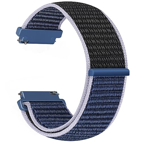 Vodtian 20mm Nylon Armband Kompatibel mit Samsung Galaxy Watch 7/6/5/4/FE 40mm 44mm/Galaxy Watch 5 Pro 45mm/Watch 6 Classic/Watch 4 Classic/Active 2/Garmin vivoactive 5, Uhrenarmband für Damen Herren