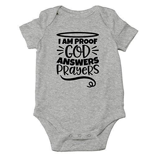Image of CBTwear I am Proof God Answers Prayers Baby Bodysuit Funny Infant Outfit Cute Unisex Comfy Romper