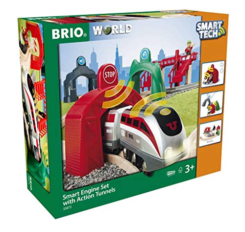 BRIO World 33873 Großes Smart Tech Reisezug Set Elektrischer Zug mit...