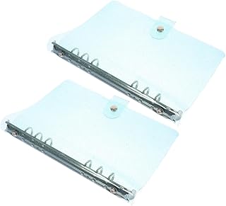 VILLCASE 2Pcs Glitter Folhas Soltas Gabinetes Capa De Caderno Fichário De Folhas Soltas Fichário Recarregável Fichário Transparente Bolso Fichário Pessoal Capa De Menu Fichário Fresco