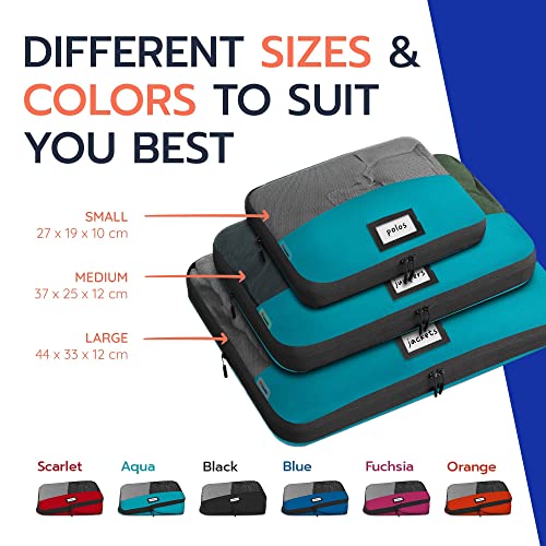 image for ZOOM LITE Set of 3 Durable Compression Packing Cubes for Suitcases Mad